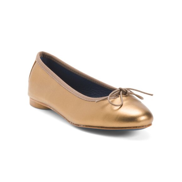 NUR ITALY bronze Made In Italy Leather Renata Flats - Picture 1 of 2